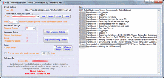 OSS.TicketMaster.com Team Tickets (PDF) Downloader -  - Ticket  Spinner and Ticket Bots for TicketMaster.com, LiveNation.com, AXS.com,  Tickets.com, Evenue.net and other Ticket Broker Software like Ticket Drop  Checker