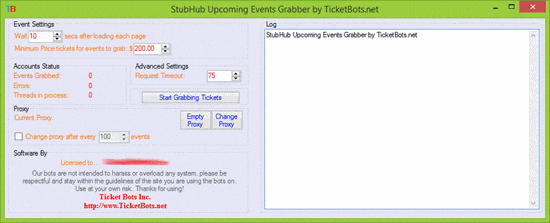 Picture of StubHub Upcoming Events Grabber