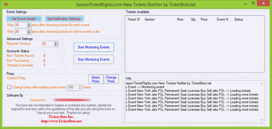 Picture of SeasonTicketRights.com New Tickets Notifier