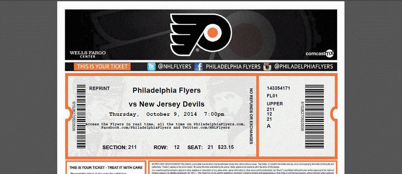 nhl flyers tickets