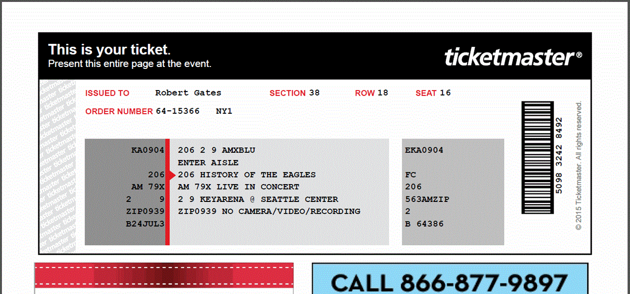 Ticketmaster Printable Tickets