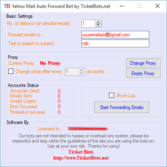 Picture of Yahoo Mail Auto Forward Bot
