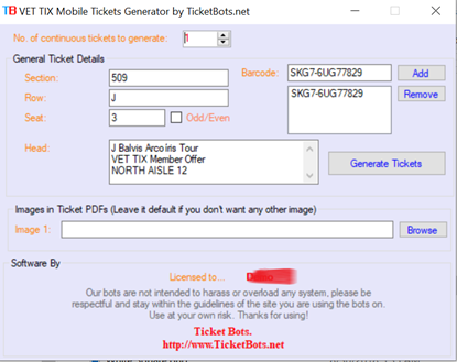 Bild von VET TIX Mobile Tickets PDF Generator