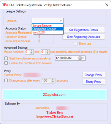 Picture of UEFA Tickets Registration Software