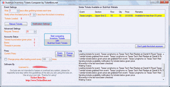 Picture of StubHub Inventory Tickets Comparer