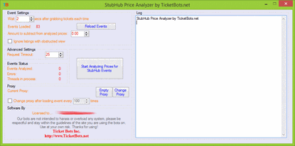 Picture of StubHub Price Analyzer