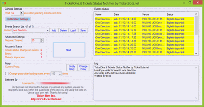 Picture of TicketOne.it Tickets Status Notifier