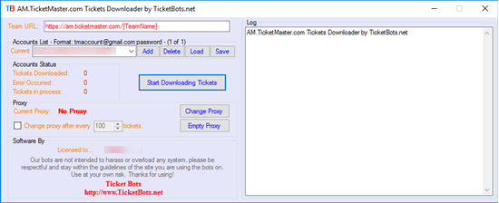 Picture of AM.TicketMaster.com Tickets (PDF) Downloader