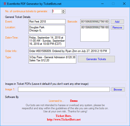 Immagine di Eventbrite Mobile Tickets (PDF) Generator