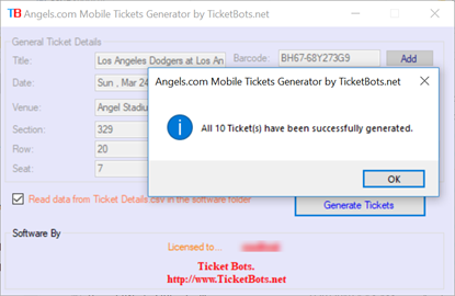 Picture of Angels.com MLB Mobile Tickets PDF Generator