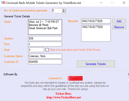 Image sur Cincinnati Reds Mobile Tickets Generator